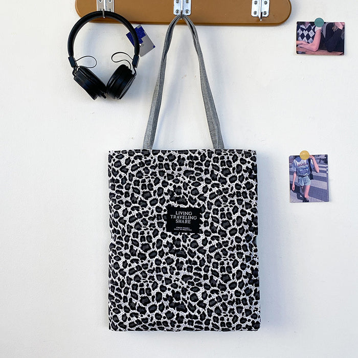 Wholesale Canvas bag, large capacity single shoulder women's bag, printed handbag, makeup bag, artistic canvas wholesale