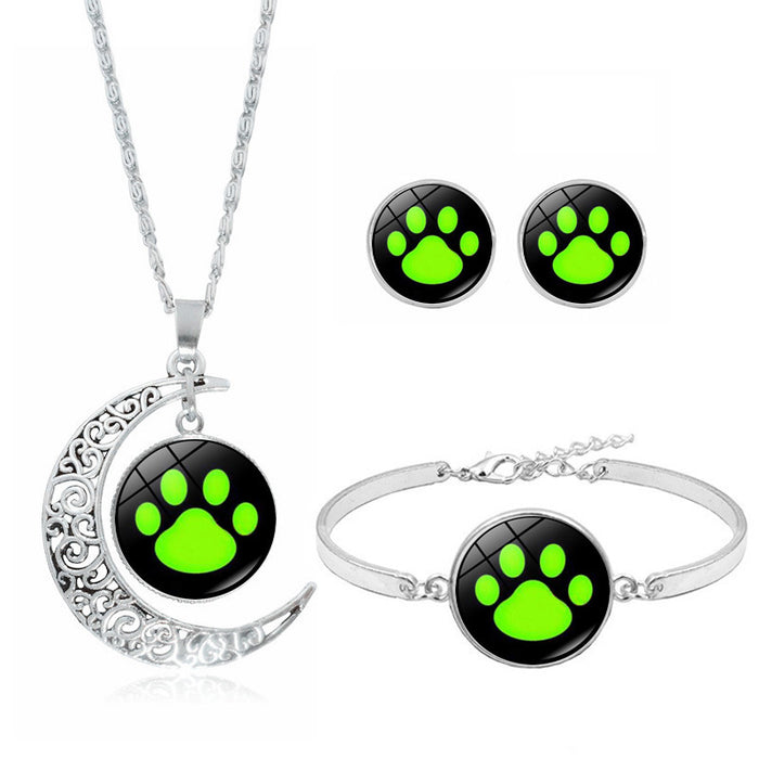 Wholesale Necklace suit Animation Peripheral  Bracelet Earrings Jewelry Three-piece Set