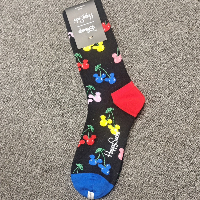 Wholesale Happy Socks Mid-high Cotton Socks JDC-SK-Bingao002