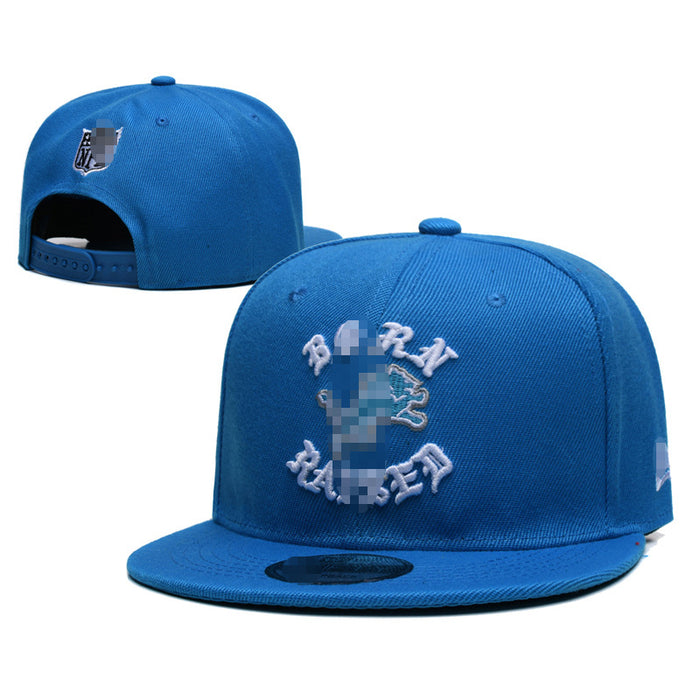 Wholesale Football Team Hat  Embroidered Flat-Brimmed Hat Outdoor Sun Protection Visor