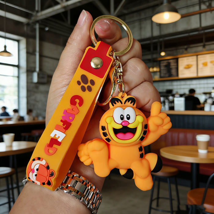 Wholesale Cute Cartoon Cat Silicone Keychain