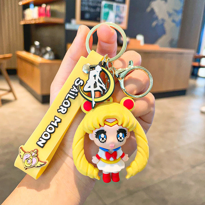 Wholesale Cartoon 3D Silicone Doll Keychain JDC-KC-MZL007