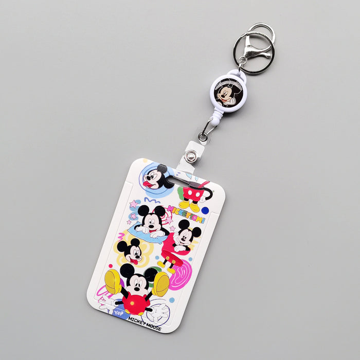 Wholesale Polyester Cartoon Print Card Holder With Lanyard For Student ID Work Badge Bus Card Everyday Resale