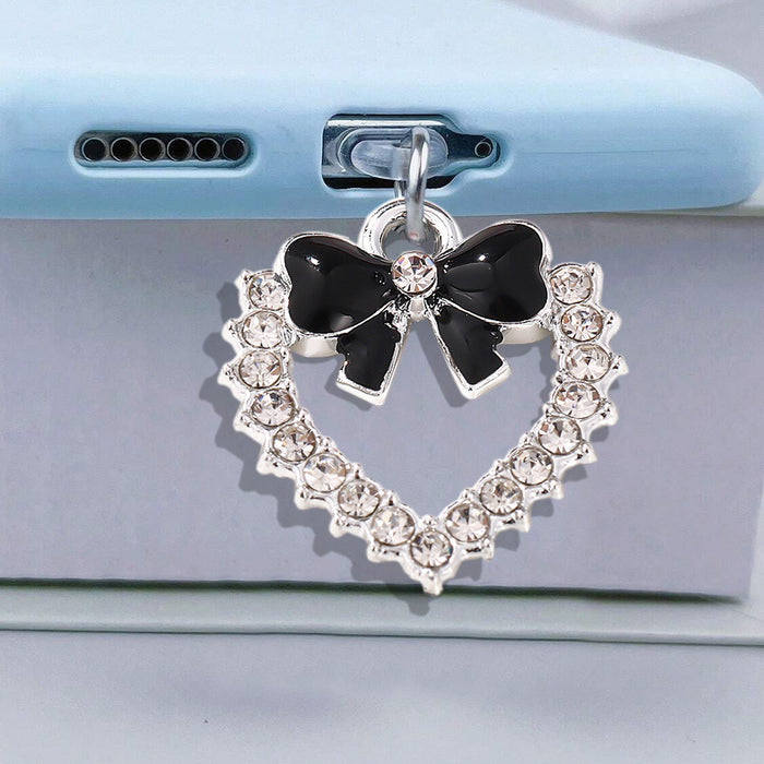 Wholesale Hollow out butterfly knot rhinestone heart Mobile Phone Stands