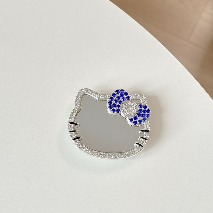 Wholesale Rhinestone Glass Mirror Cat Phone Grips