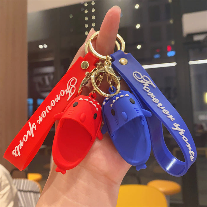 Wholesale Cute Shark Slipper Keychain