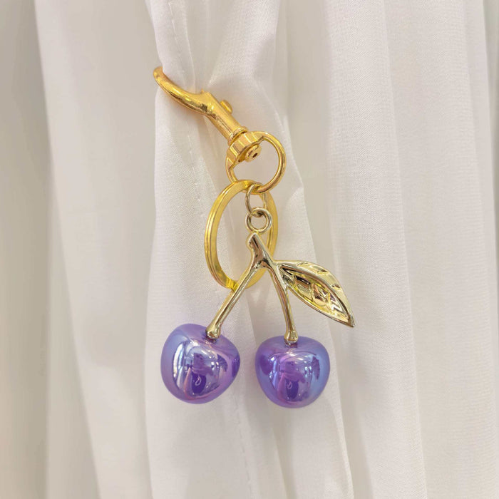 Wholesale Chic Acrylic Simulated Cherry Keychain Bag Charm Fashion Accessory