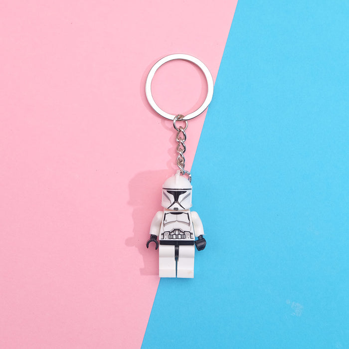 Wholesale of Cute Building Block Plastic Keychains JDC-KC-QMou022