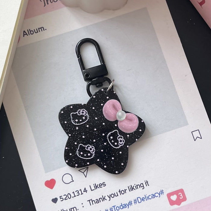 Wholesale  All-match Pink  Star Keychain