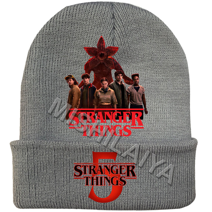 Wholesale Fashionable printed knitted hats outdoor warm hats