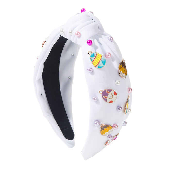 Wholesale Easter bunny and egg themed knotted wide headband