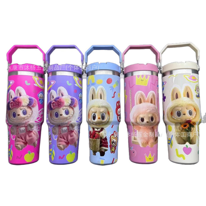 Wholesale Cartoon Stainless Steel Double-Drink Large-Capacity Insulated Cup for Car Use,  Single-Drink and Double-Drink Portable Cup,  Ice Cup