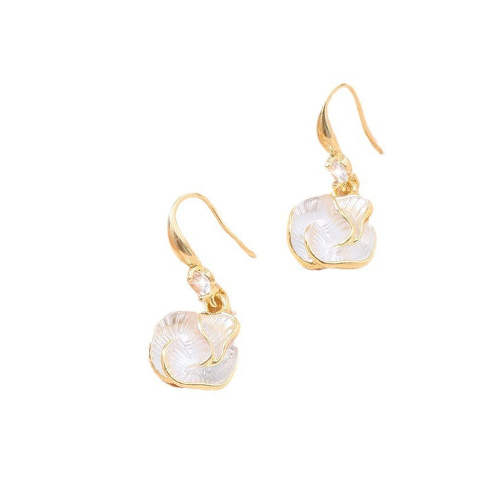 Wholesale Camellia Flower Earrings Women's Niche Unique Earrings