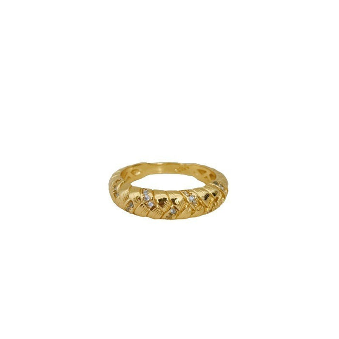 Wholesale  Golden Wire-drawing Ring Women's Index Finger Ring Opening