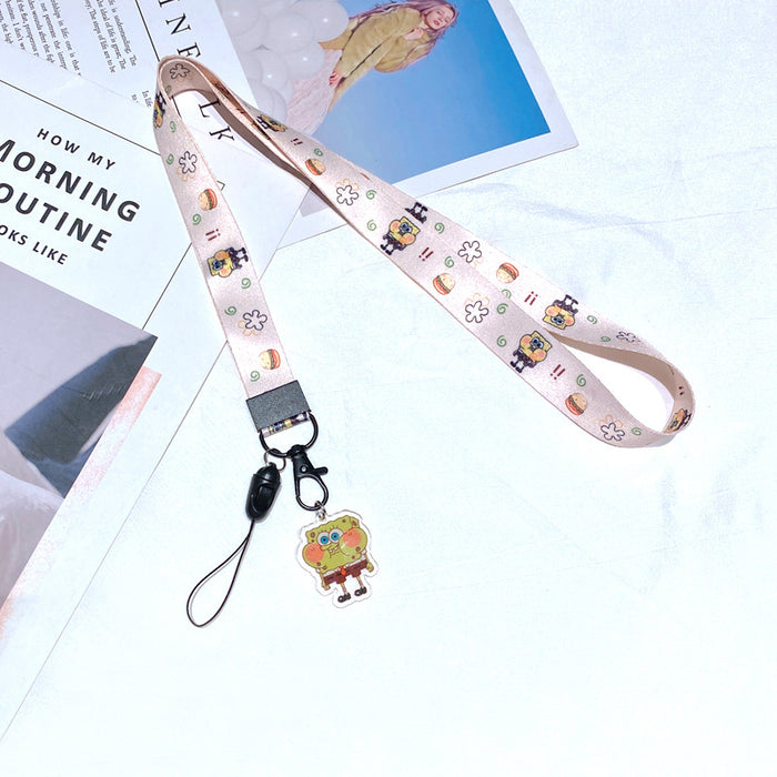 Wholesale Polyester Cartoon Printed Long Hanging Rope Keychain JDC-KC-Gongz056