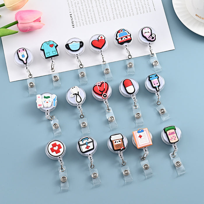 Wholesale PVC Cute Cartoon Telescopic Keychain JDC-KC-ChangQi005