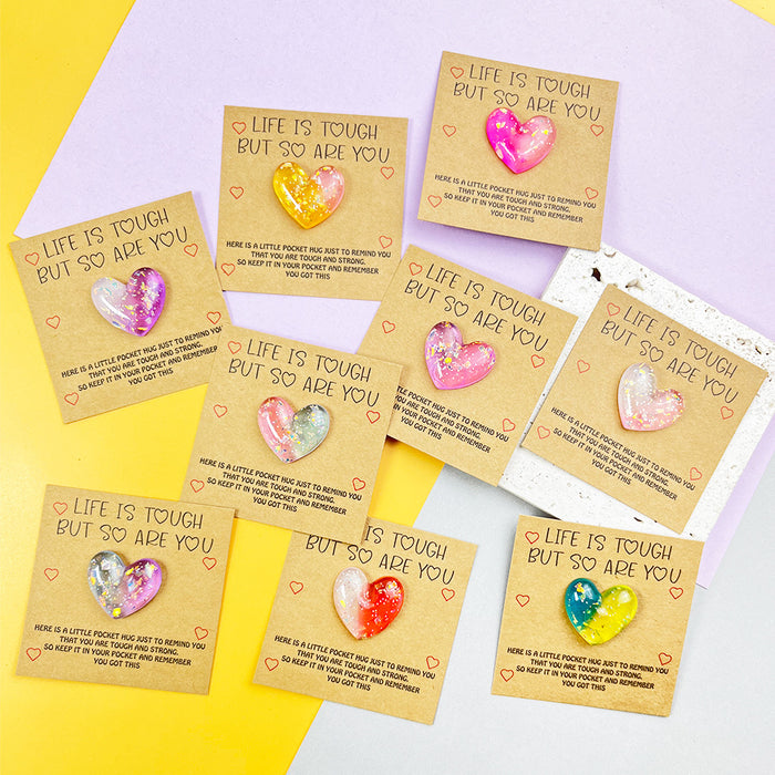 Wholesale Gradient Heart Pocket Decorations Hug Card