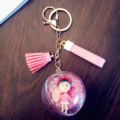 Space space gato muñeca gato llavero de cuero borlas de cuerda jdc-kc-weiy002