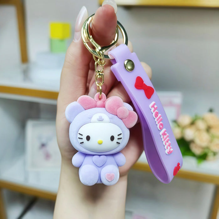 Wholesale Cute Cartoon Cat Keychain Metal Attachment Fashion Accessory MOQ≥2