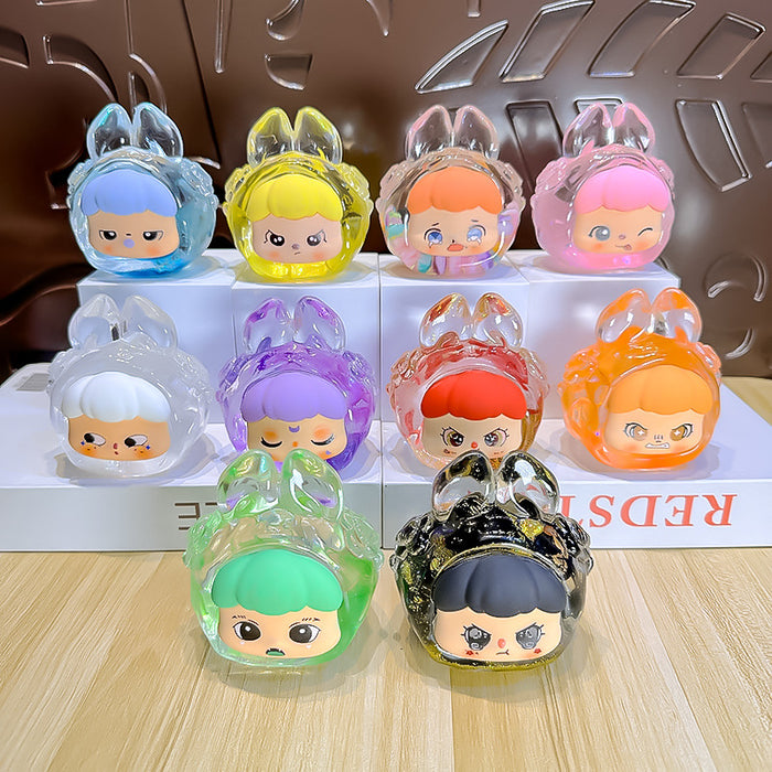 Wholesale rabbit liquid burst luminous ornaments cute healing girls gift