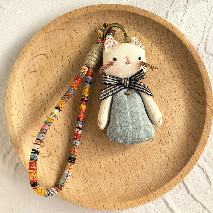 Wholesale Handmade Cartoon Animal Fabric Keychain Bag Charm - Cute Little Bear Pig Duck MOQ≥2