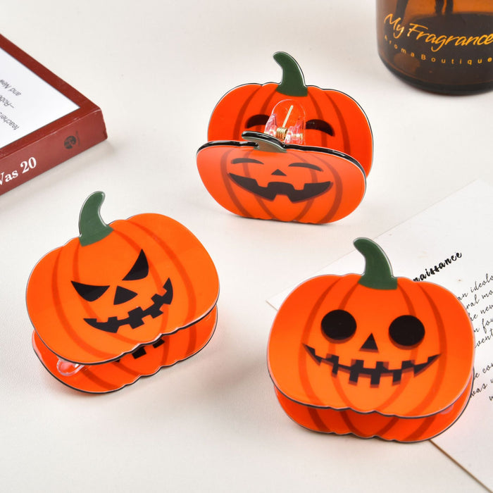 Wholesale Women S  Pumpkin Claw Clip Acrylic Hair Accessory 6Cm Handmade For Everyday Style And Resale