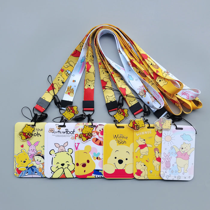 Wholesale Cartoon Anime Card Holder With Hard Case And Polyester Lanyard Chic Student ID Badge Trendy Gift