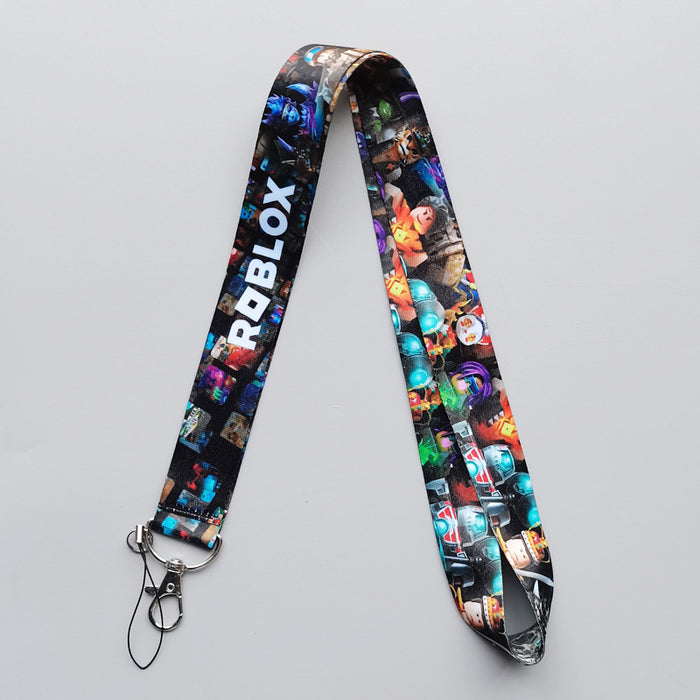 Wholesale Blue Polyester Lanyard With Card Holder Trendy Fashion Phone Accessory Gift And Boutique Resale
