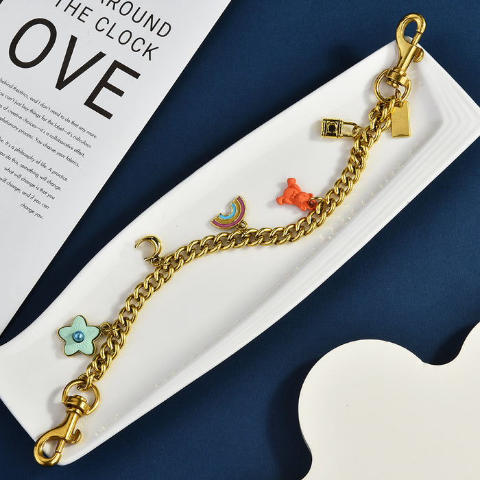 Wholesale Trendy Butterfly Bag Pendant Chain Metal Fashion Accessory