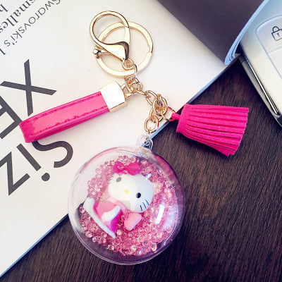 Space space gato muñeca gato llavero de cuero borlas de cuerda jdc-kc-weiy002