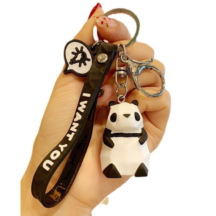 Wholesale Soft Plastic Geometric Animal Cartoon Doll Keychain JDC-KC-SengH007