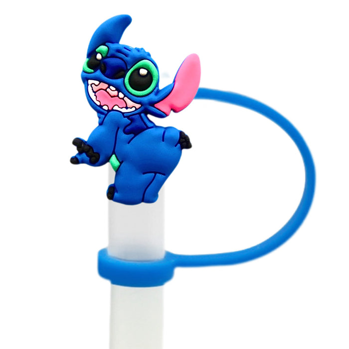 Wholesale Soft plastic straw cap, handle cup, reusable cup, straw cover, cute decorative dust cap