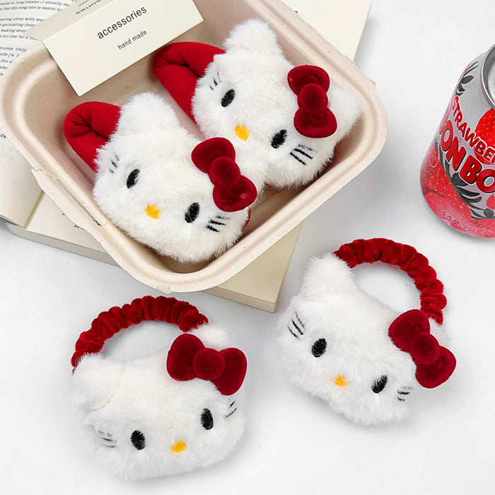 Wholesale Cute plush hair clips ponytail hair ties and cartoon snap clips