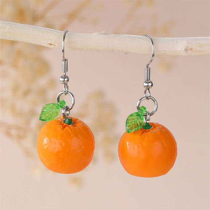 Wholesale Purple Grape Resin Earrings Trendy Fashion Accessory