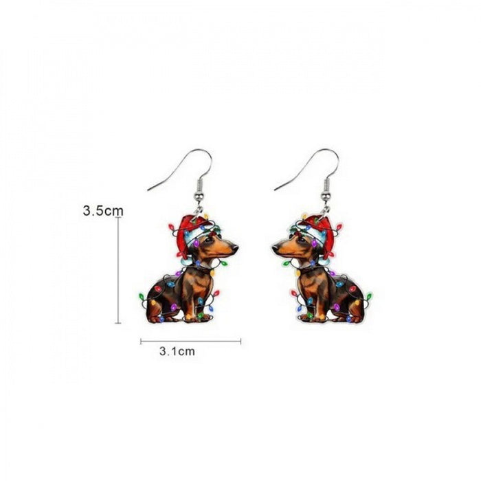 Wholesale Acrylic Flat  Earrings Holiday Ornaments Animal Cute Earrings