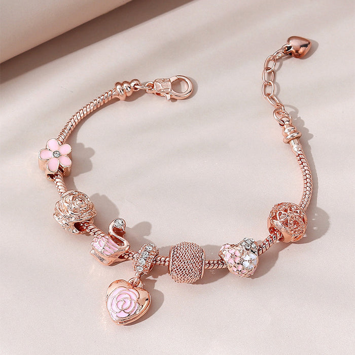 Wholesale Stainless Steel Copper Alloy Rhinestone Beaded Bracelet JDC-BT-ShenYuan001