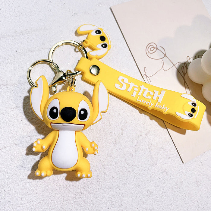 Wholesale color key chain soft rubber doll  pvc  car key chain pendant small gift