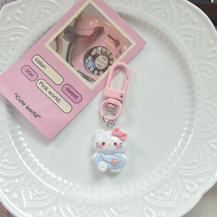 Wholesale Cute Cat Keychain Cartoon Sweet Pendant