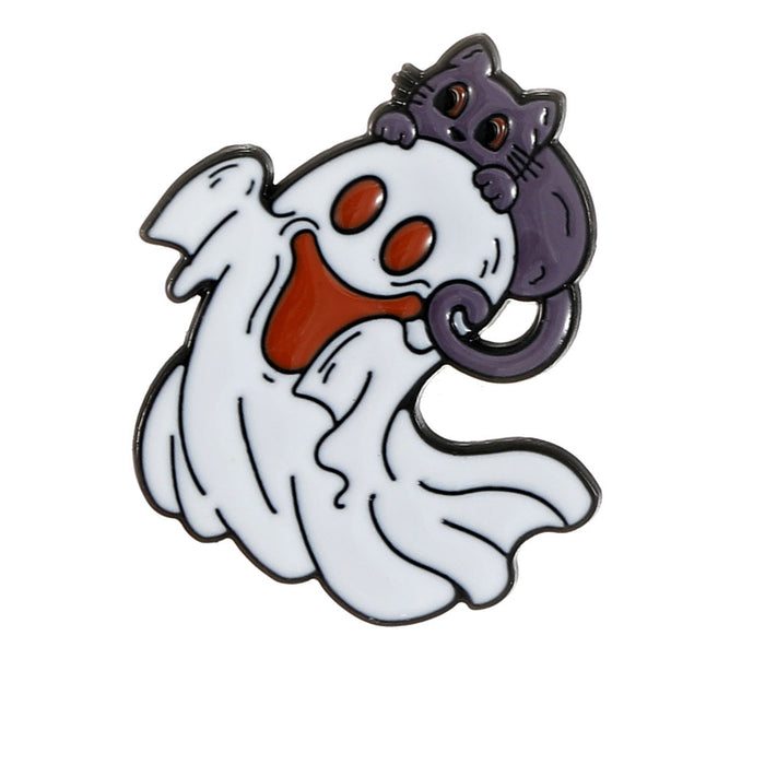 Wholesale Alloy Enamel Ghost Brooch Set Trendy Unisex Fashion Accessory