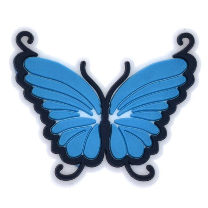 Wholesale 100PCS PVC Colorful Butterfly Series DIY Shoe Buckle JDC-SC-RYY019