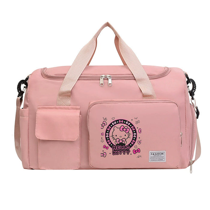 Wholesale  Cartoon Printed Fitness Bag with Shoe Storage Large Capacity Duffel Bag