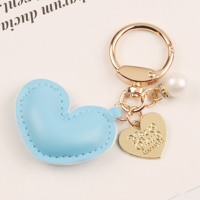 Wholesale Leather Heart Alloy Keychain JDC-KC-QianC003