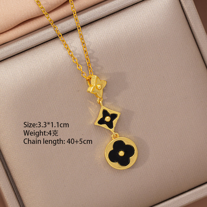 Wholesale Women's Four-Leaf Clover choker necklace Earrings Bracelet Set