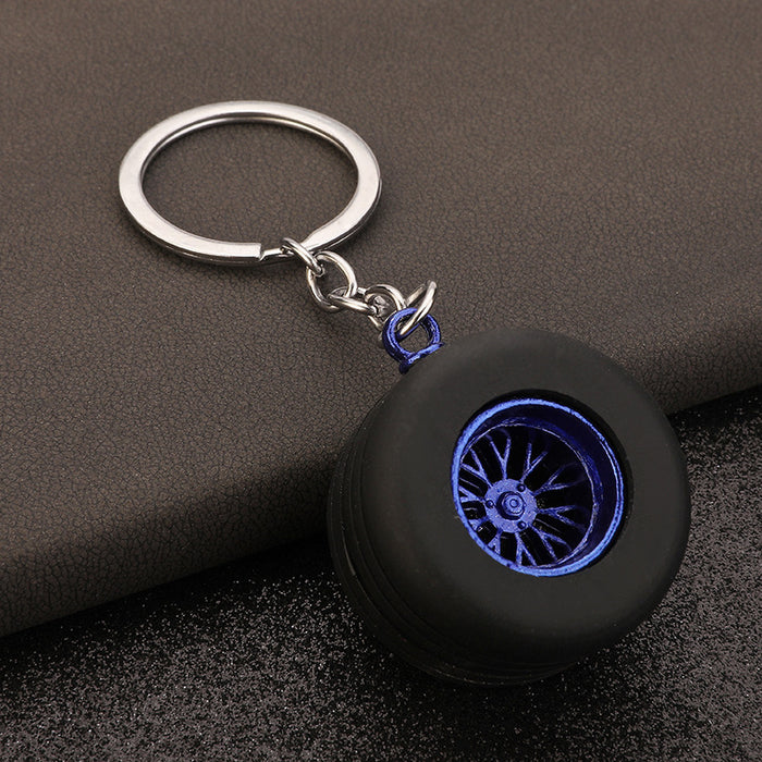 Wholesale  PVC soft rubber car tire keychain pendant silicone key chain