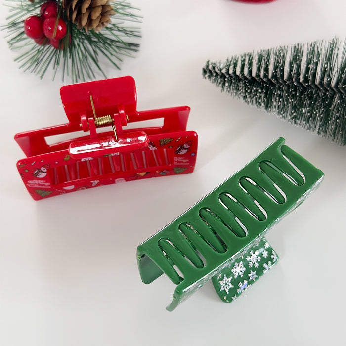 Wholesale Christmas hair clip,  reindeer snowman print,  shark clip,  cartoon hair accessory