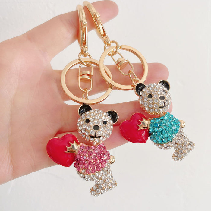 Wholesale Hug Love Bear Zinc Alloy Keychain JDC-KC-ZhanLun010