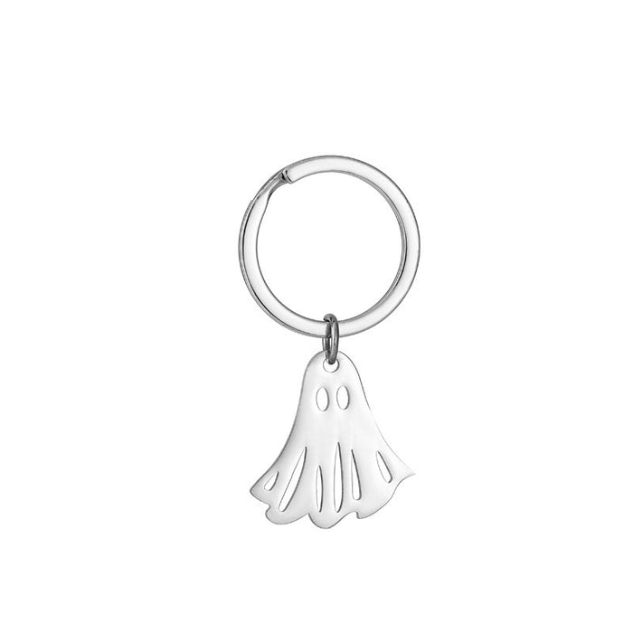 Wholesale Stainless Steel  Ghost Cartoon Keychain Pendant Car Key Accessory Party Gift