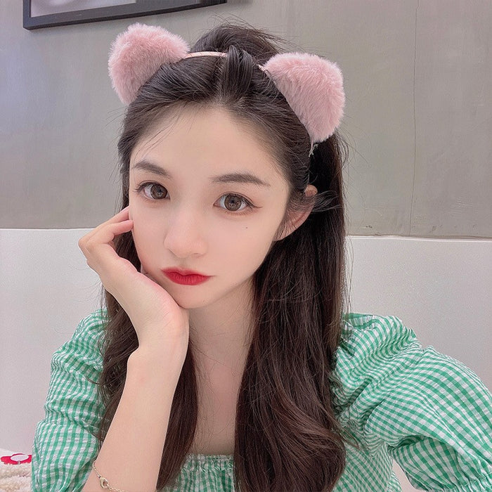 Wholesale Cartoon Plush Cat Ears Headband JDC-HD-Hengz001