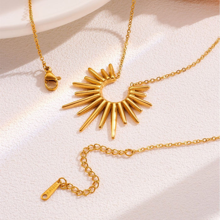 Wholesale Titanium steel shimmer necklace with high-end feel, personalized simplicity, stainless steel jewelry