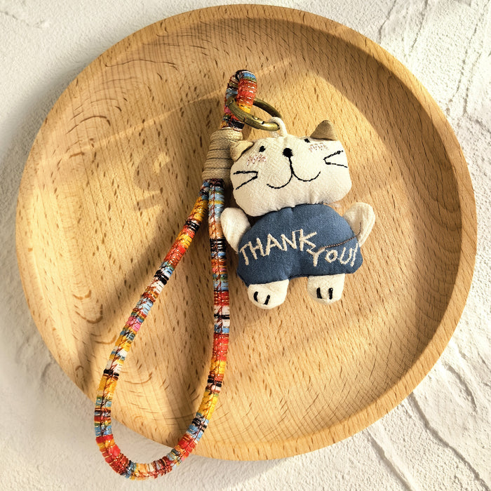 Wholesale Handmade Cartoon Animal Fabric Keychain Bag Charm - Cute Little Bear Pig Duck MOQ≥2